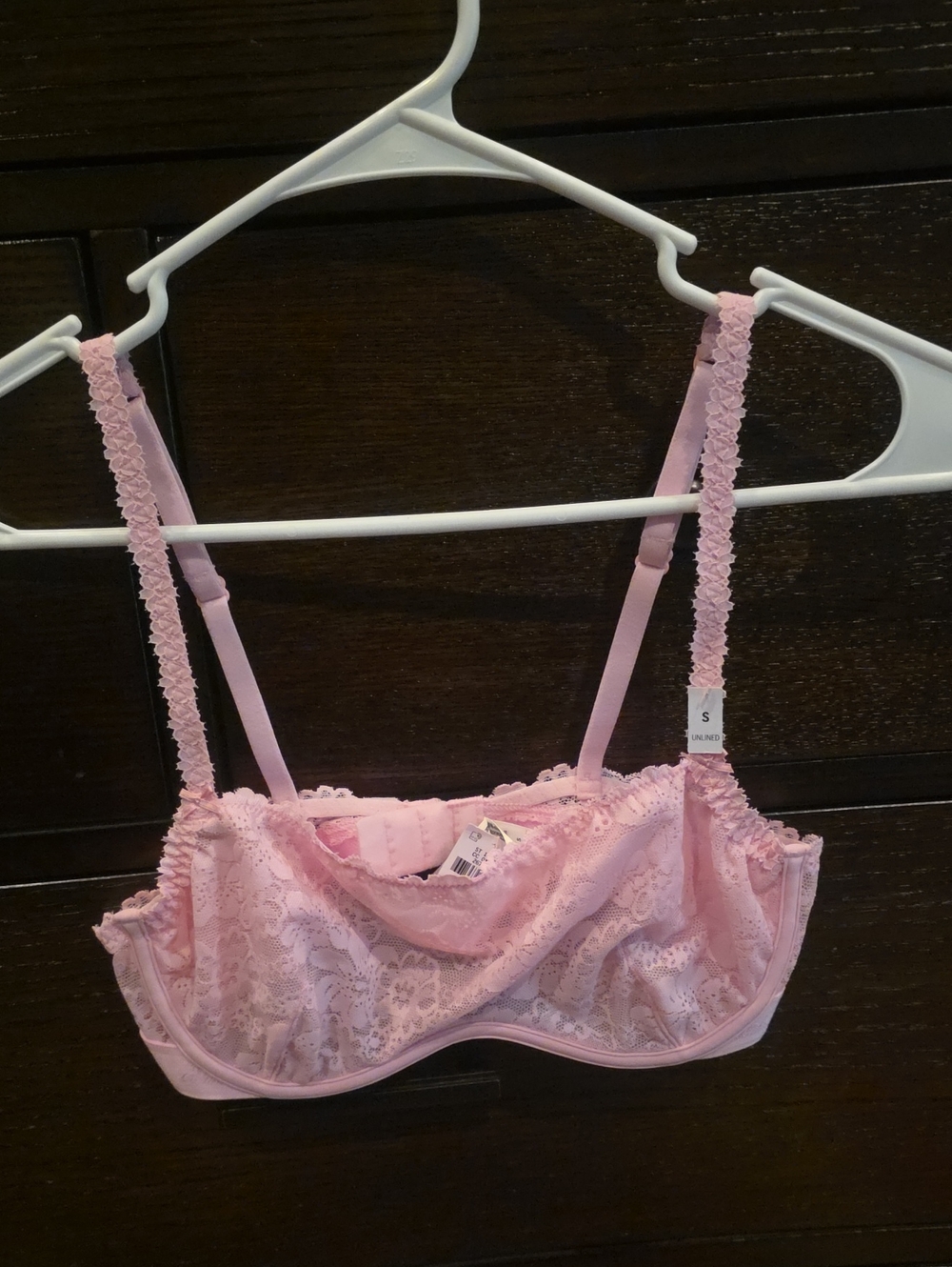 PINK Victoria's Secret Light Pink Lace Underwire Bralette